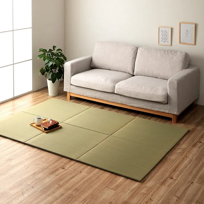 みらい 70×70cm 4枚組 1111540010412 カーペット 置き畳 い草【別送品】