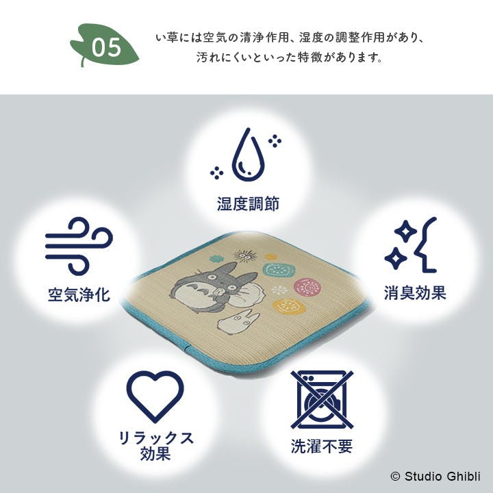 となりのトトロ 40×40cm 1141620010202 クッション 座布団 シート い草