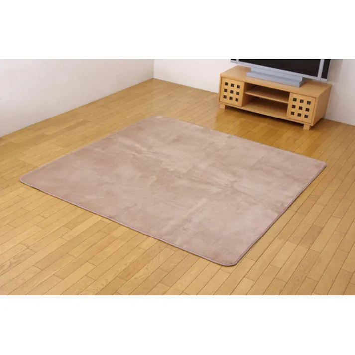 リラCE ブラウン 130×185cm 1280120061503 カーペット 無地ラグ フランネル【別送品】