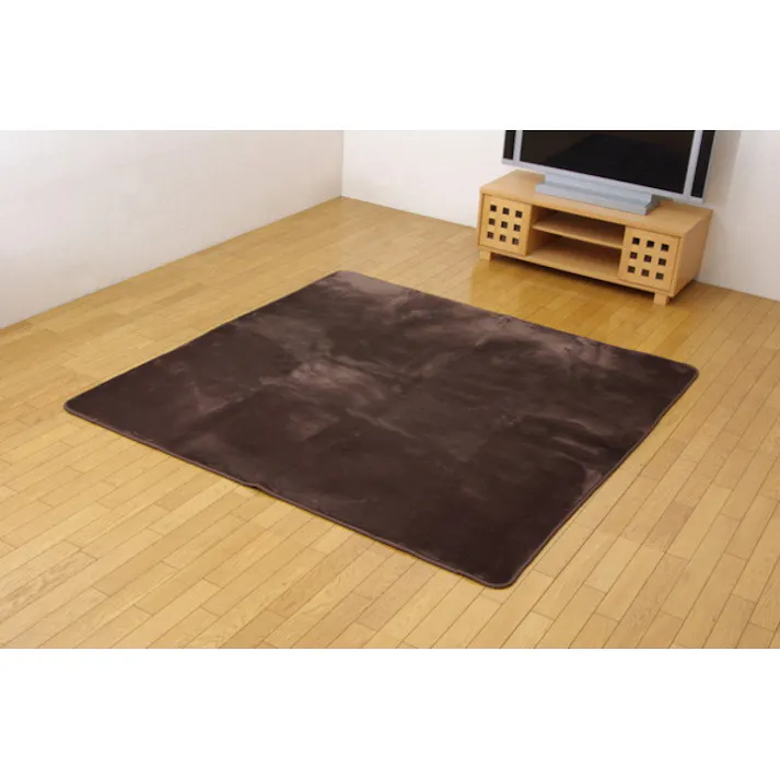 リラCE ブラウン 130×185cm 1280120061503 カーペット 無地ラグ フランネル【別送品】