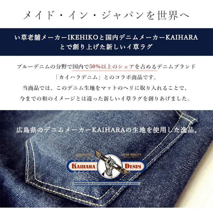 ラルフ ブルー 70×120cm 1080510044704 カーペット 玄関マット い草/ウレタン【別送品】