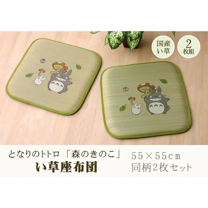 となりのトトロ 55×55cm 1131120011905 クッション 座布団 座布団 い草【別送品】