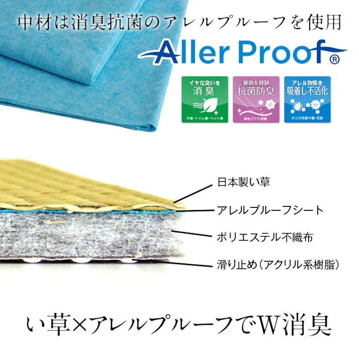 い草マットレスPRO 140×210cm 1360140011401 カーペット マットレス い草【別送品】