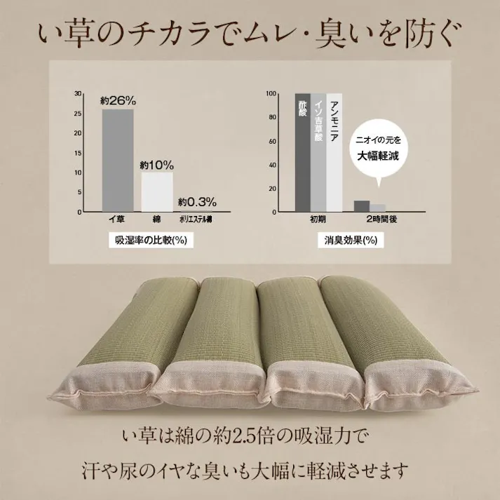 背中さらっとクッション 50×50cm 1360040010101 クッション 座布団 クッション い草【別送品】