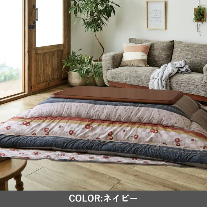 つばき こたつ掛布団 ベージュ 205×245cm こたつ布団 和モダン あったか素材 4550317069871【別送品】