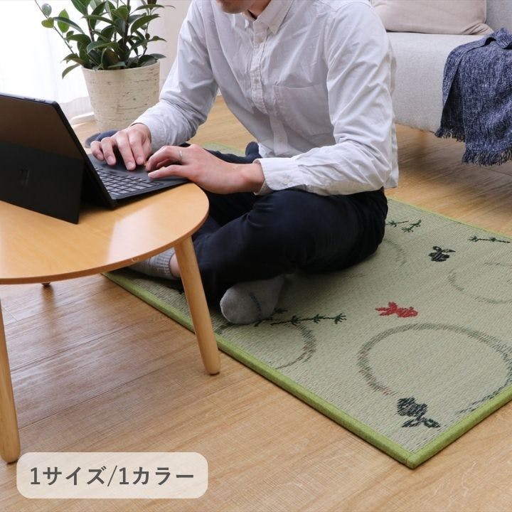 すずみ 置き畳 82×164cm - ユニット畳 金魚柄 1畳用 い草 1040050010313 ユニット畳