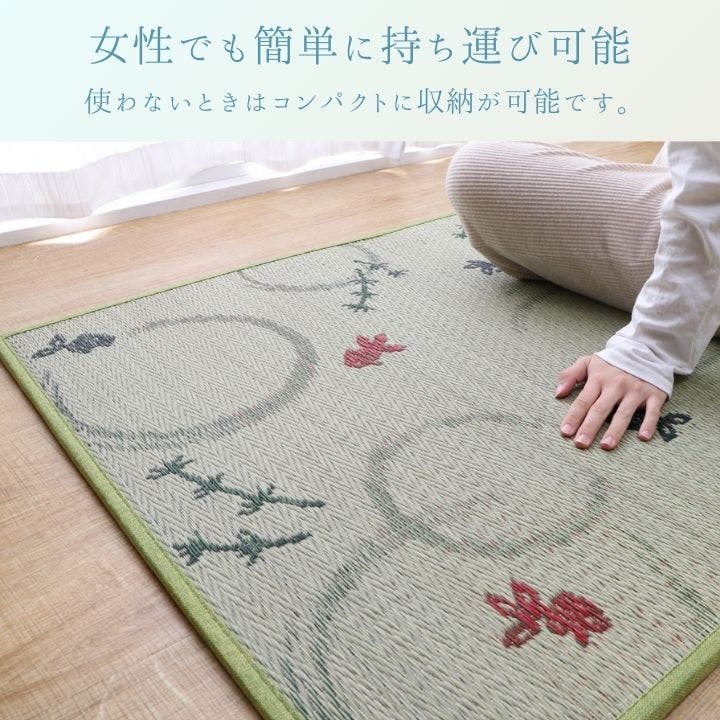 すずみ 置き畳 82×164cm - ユニット畳 金魚柄 1畳用 い草