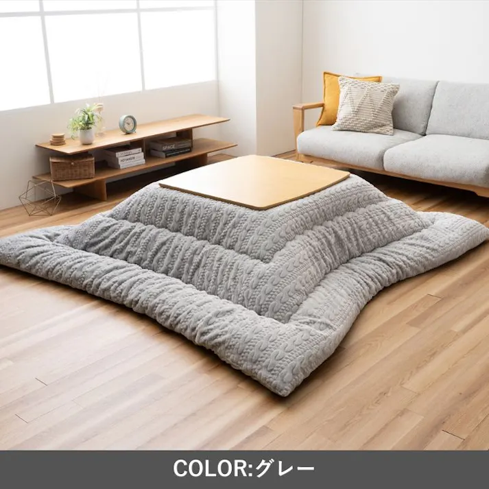 ローラ こたつ掛布団 アイボリー 205×205cm こたつ布団 無地 あったか素材 4550317229626【別送品】