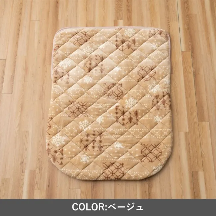 フレーク ポケットこたつ ベージュ 90×120cm ベージュ あったかグッズ ノルディック柄 1人用 冬用 1173510025124【別送品】