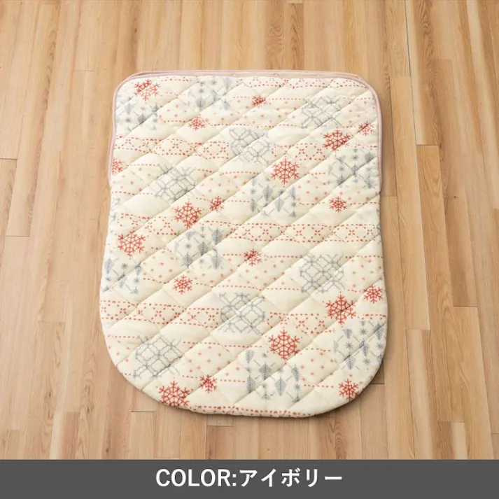 フレーク ポケットこたつ ベージュ 90×120cm ベージュ あったかグッズ ノルディック柄 1人用 冬用 1173510025124【別送品】