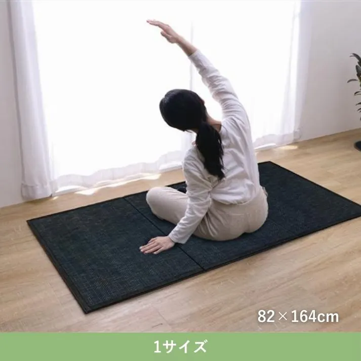 スタイル 置き畳 ネイビー 82×164cm ネイビー 無地 折りたたみ コンパクト収納 1040281190313【別送品】