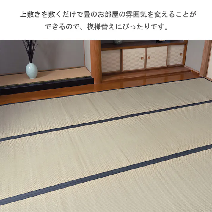 城山 カーペット・ラグ 約170×170cm 団地間 上敷き ゴザ 1400261011202【別送品】