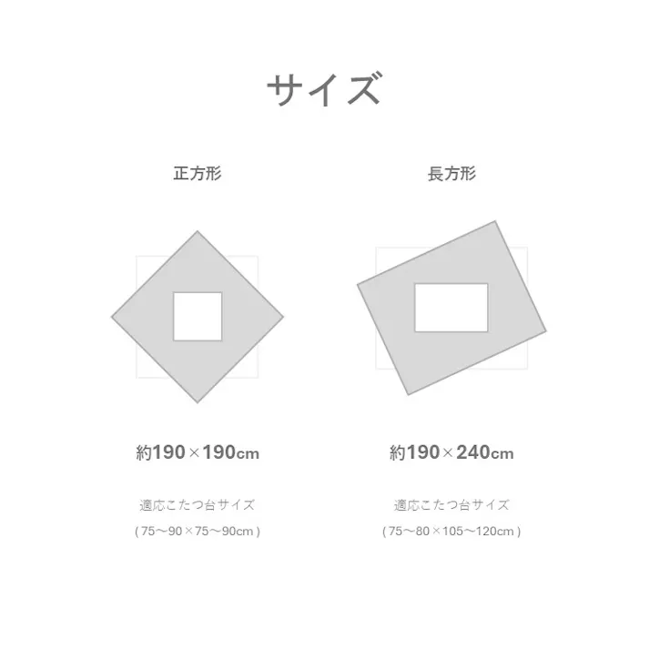 洗いやすい薄掛 こたつ掛布団 ベージュ 約190×190cm コンパクト 洗える エコ 1182190020111【別送品】