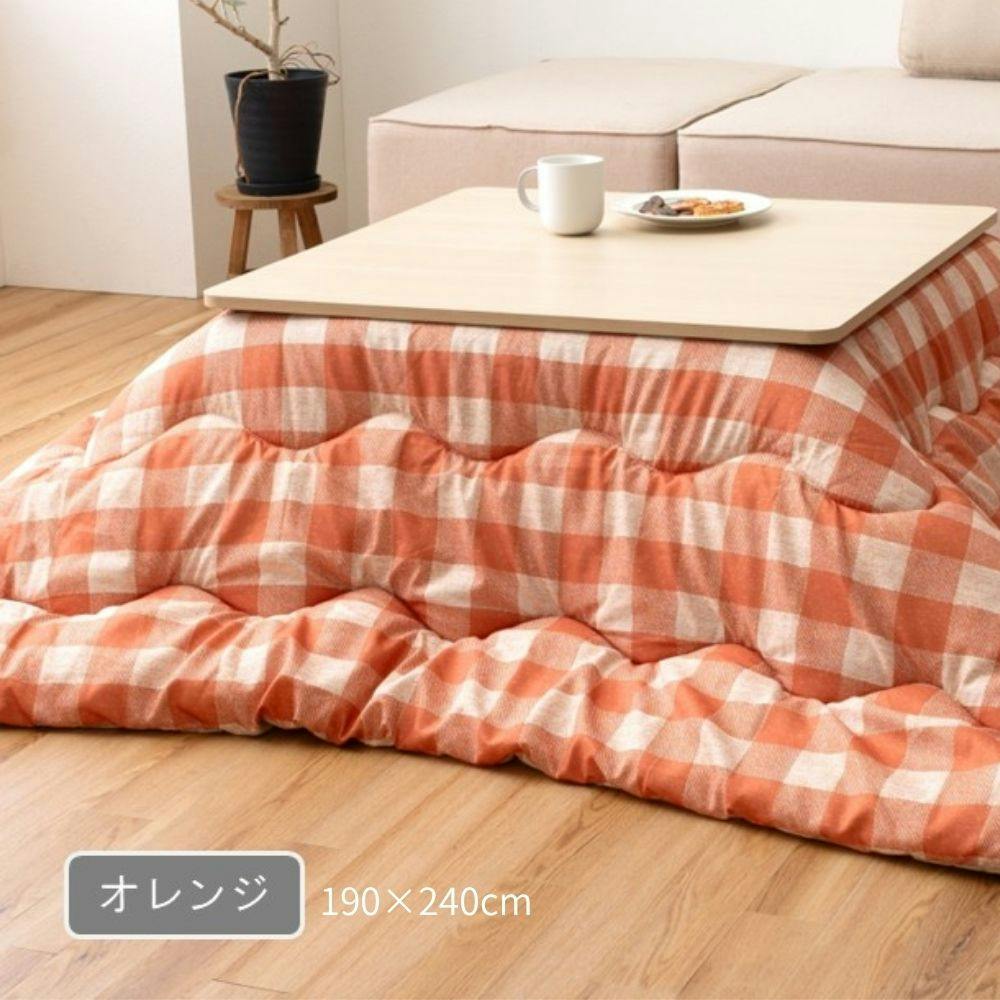 カテル 掛 こたつ掛布団 オレンジ 約190×240cm 模様替え あったかアイテム エコ 1173001200211【別送品】