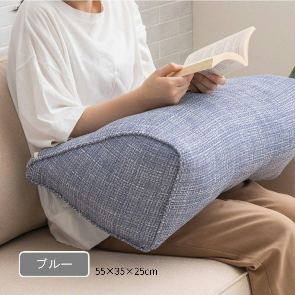 ソラレ クッション ブルー 約55×35×25cm クッション性 くつろぎ よりかかり 1212650041001【別送品】