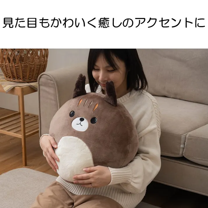 コタン クッション フクロウ 約43×43×8cm 動物クッション ふわふわ もちもち 1212940130901【別送品】