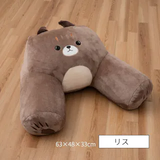 コタン クッション リス 約63×48×33cm あったかアイテム 一人用 エコ 1212940061101【別送品】