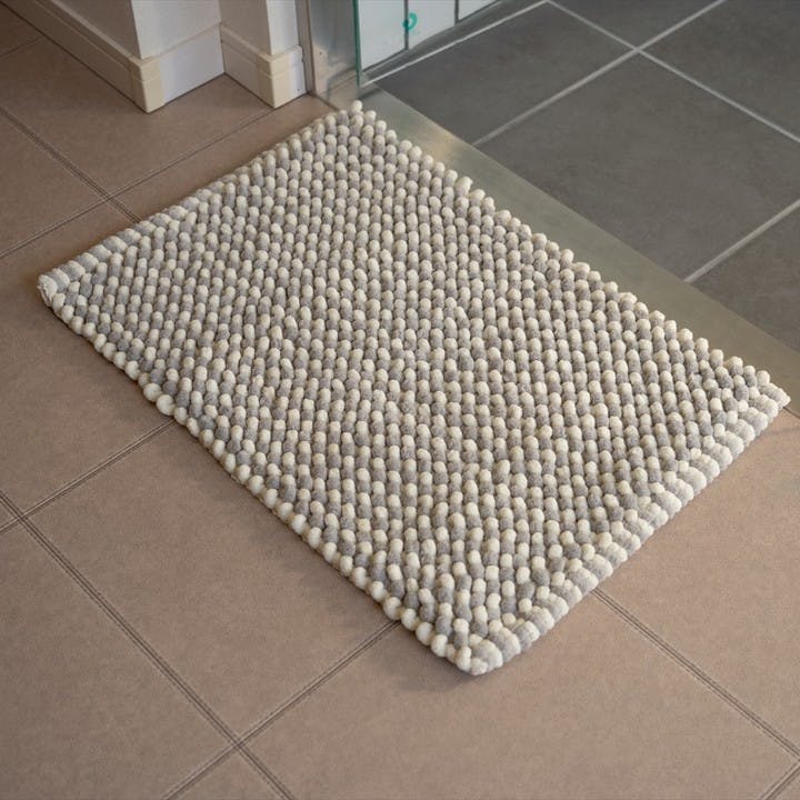 マルチマット チェスター バスマット ブルー 約50×75cm 吸水性 手織り マルチマット