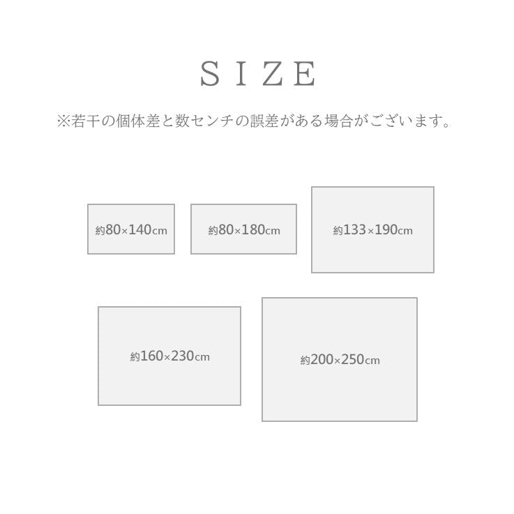 アンタルヤ カーペット・ラグ ブラック 約80×140cm 高級ラグ 耐久性