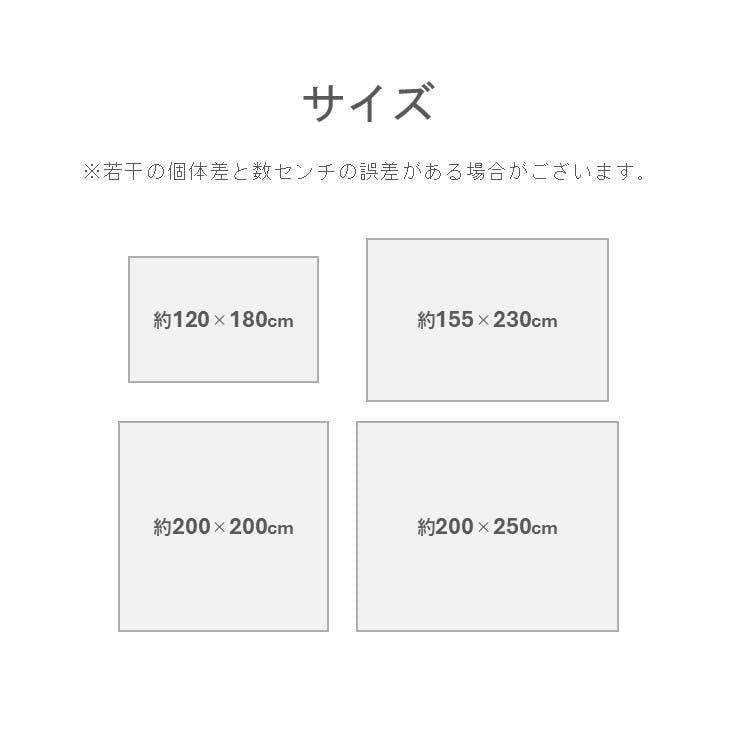 ラドラ カーペット・ラグ 約120×180cm 薄手 洗える ズレにくい