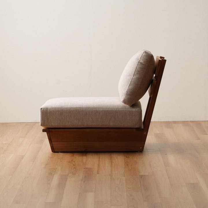 レグレス ソファ グレー 約59×78×57cm 一人用 シンプル 組み合わせ