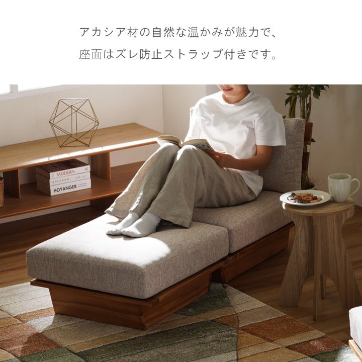レグレス ソファ グレー 約59×62×30cm オットマン シンプル 組み合わせ