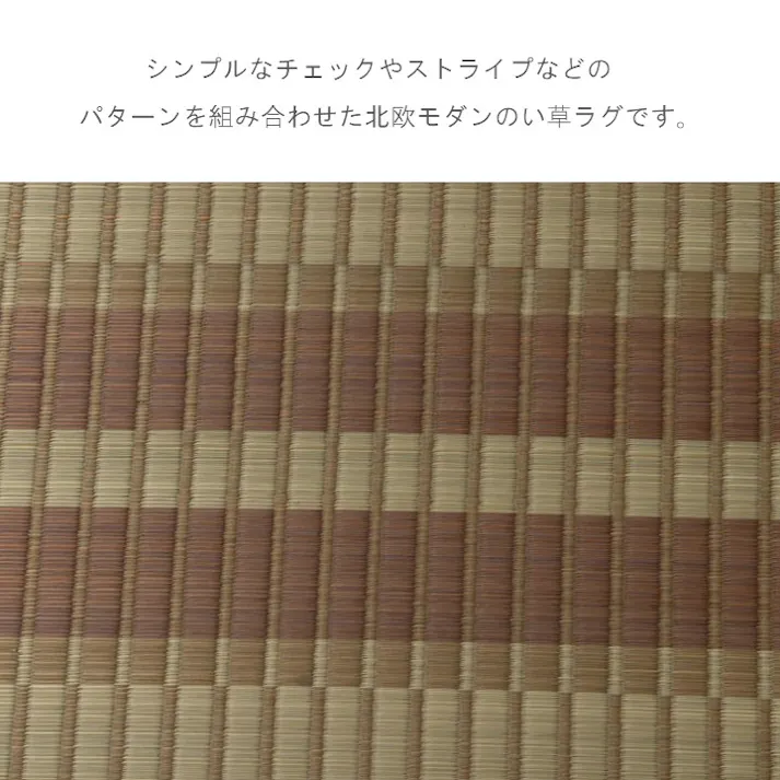DXおうみ カーペット・ラグ ブラウン 約140×200cm 国産 夏用 ゴザ 1052180062303【別送品】