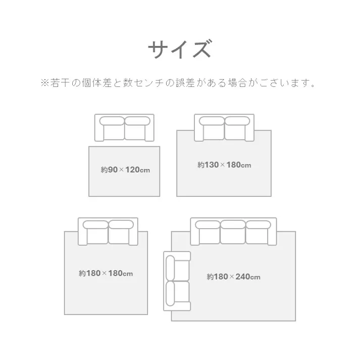 マカロ カーペット・ラグ グリーン 約130×180cm シンプル デスクマット 滑りにくい 1297530124102【別送品】