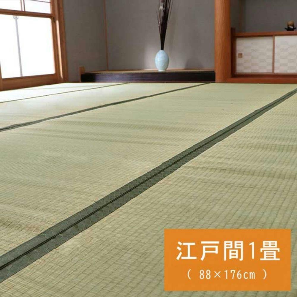 草津 カーペット・ラグ 約88×176cm 江戸間 上敷き ゴザ 1010020012102