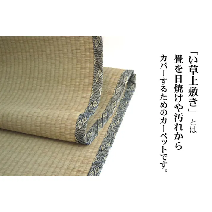湯沢 カーペット・ラグ 約95×191cm 本間 上敷き ゴザ 1010050015102【別送品】