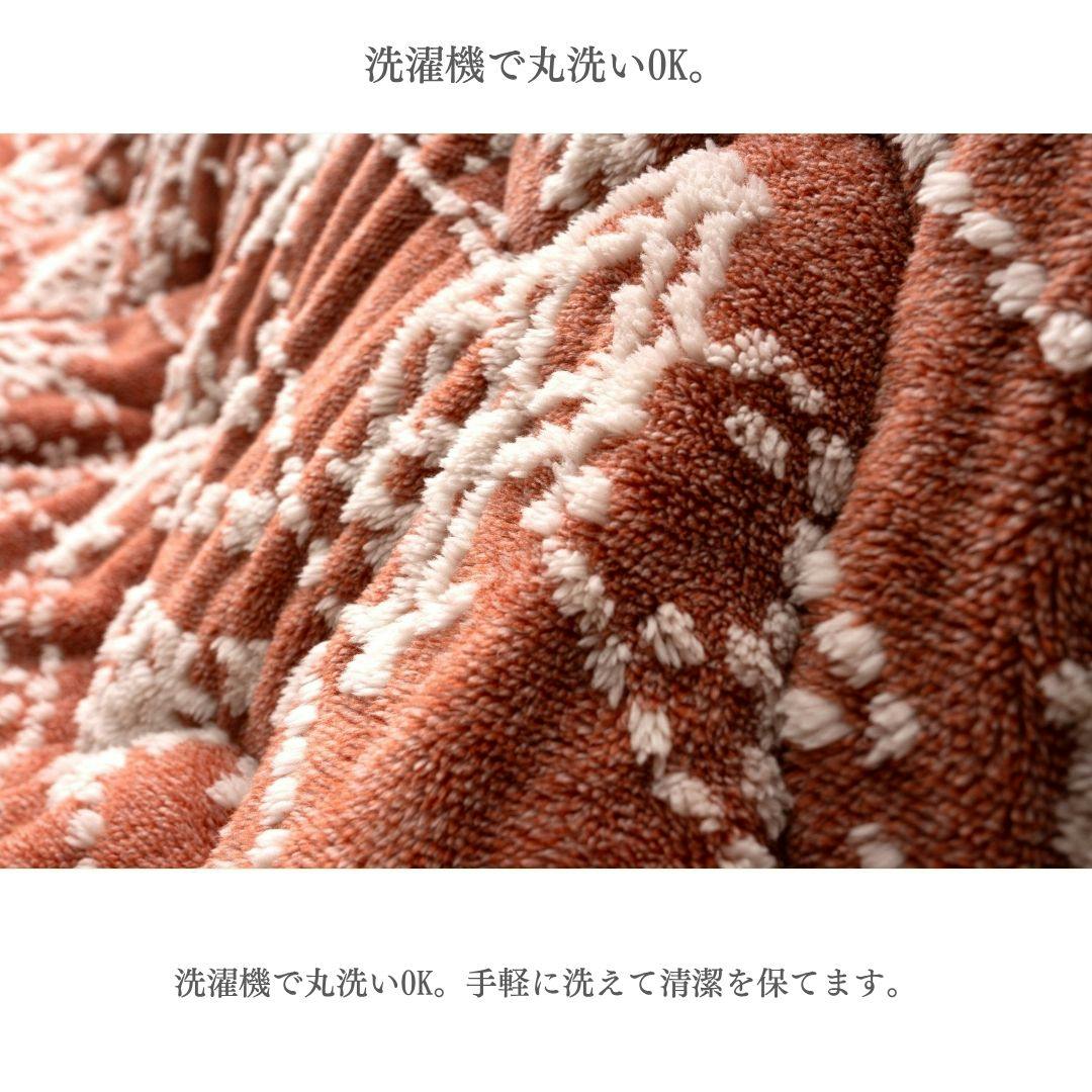 こたつ掛布団 ベージュ 約180×180cm ノルディック柄 省スペース 正方形