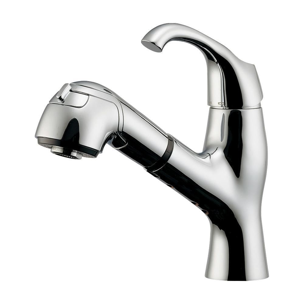 カクダイ シンクﾞルレハﾞー引出し混合栓 184-024K【別送品