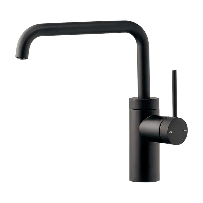 カクダイ シングルレバー混合栓マットブラック 183-301-D【別送品】