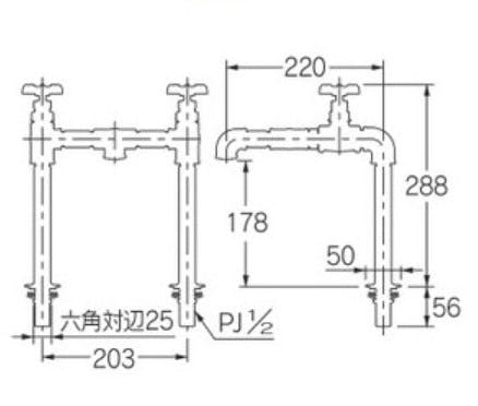 カクダイ インタﾞストリアル混合栓レトロシルハﾞー 151-015-N【別送品】