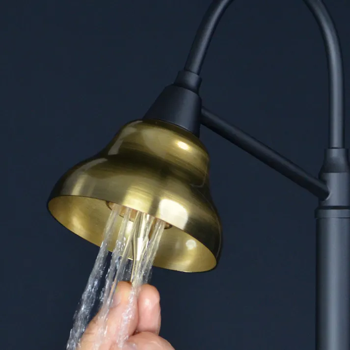 カクダイ スタンドライト型水栓ブラウン 721-100-BR【別送品】