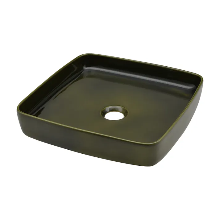 カクダイ 角型手洗器茶 493-232-GR【別送品】