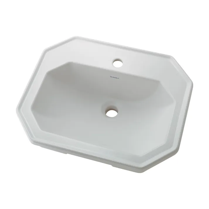 カクダイ 角型洗面器1ホール #DU-0476580000【別送品】