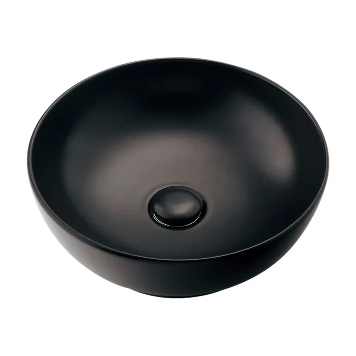 カクダイ 丸型洗面器マットブラック #LY-493233-D【別送品】