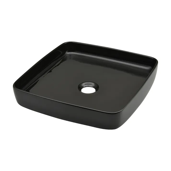 カクダイ 角型手洗器ブラック 493-229-D【別送品】