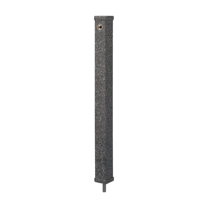 カクダイ 水栓柱(石目調・黒) 70角 624-069【別送品】