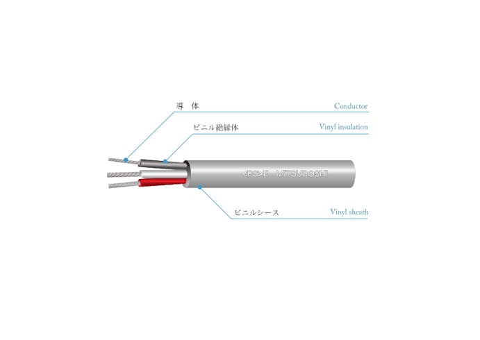 VCT 3芯X0.75SQ 灰 三ツ星 50M SD000273 (CDC)【ネット注文限定・別送品】