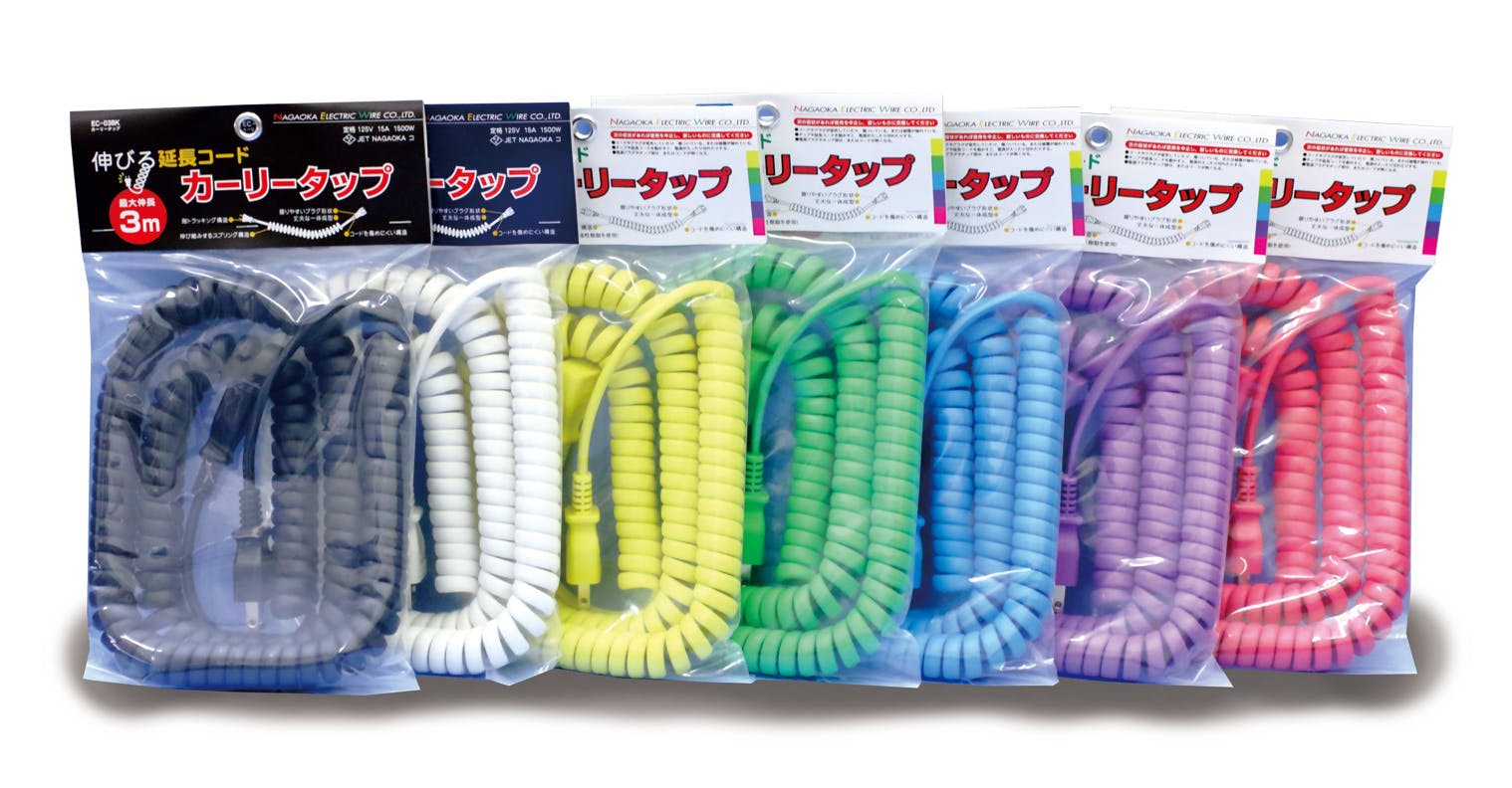 長岡特殊電線 カーリータップ3M ブラック EC-03BK【別送品】 | 空調