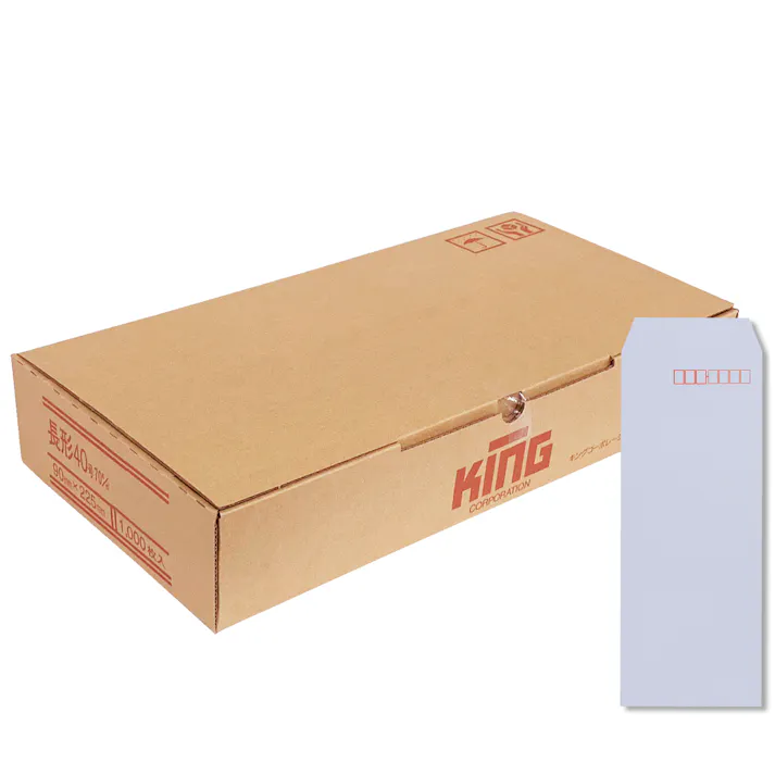 長40 白特A 70 スミ貼 封筒 長封筒 キングコーポレーション 書類 定型 郵送用 90×225 A4判ヨコ四つ折り用 1000枚入り 020610 4536858000351 【別送品】