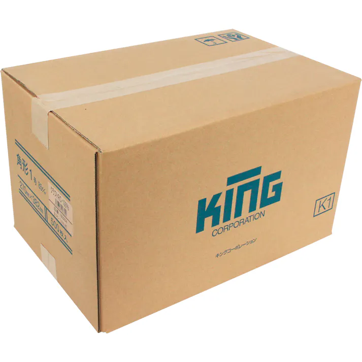 角1 RC-100%クラフト 85 センター貼 封筒 角封筒 キングコーポレーション レントゲンフィルム 図面 楽譜 定型外 郵送用 270×382 B4判そのまま 500枚入り 180204 4536858007329 【別送品】