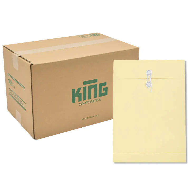 角形1号 箱貼ハトメ 120g 封筒 角封筒 キングコーポレーション カタログ パンフレット 書籍 書類 保管 長期 手渡し 270×382×35 B4判そのまま 100枚入り 110201 4536858007893 【別送品】