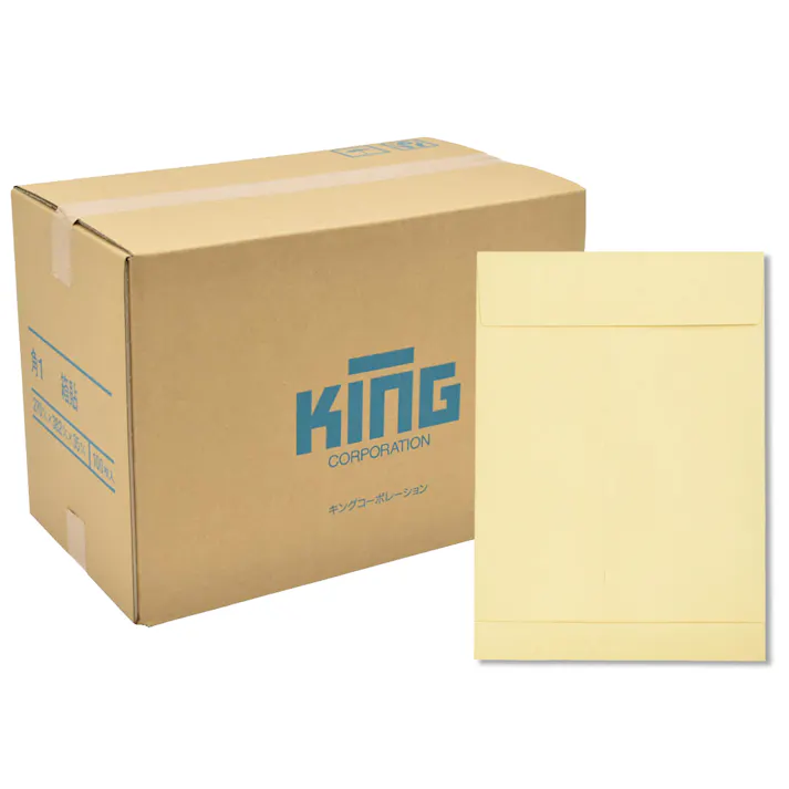 角形1号箱貼封筒 120g 封筒 角封筒 キングコーポレーション カタログ パンフレット 書籍 書類 図面 楽譜 フリマ発送 定型外 郵送用 保管 長期 手渡し 270×382×35 B4判そのまま 100枚入り 100201 4536858008050 【別送品】