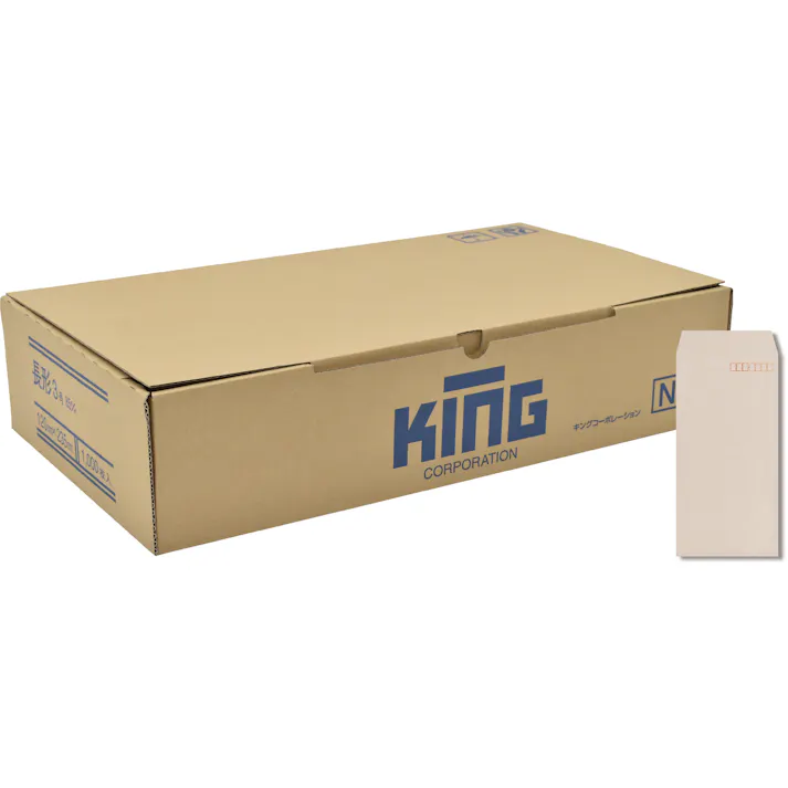長3 ピンク 85 スミ貼 封筒 長封筒 キングコーポレーション 書類 定型 郵送用 120×235 A4判ヨコ三つ折り用 1000枚入り 080133 4536858034882 【別送品】