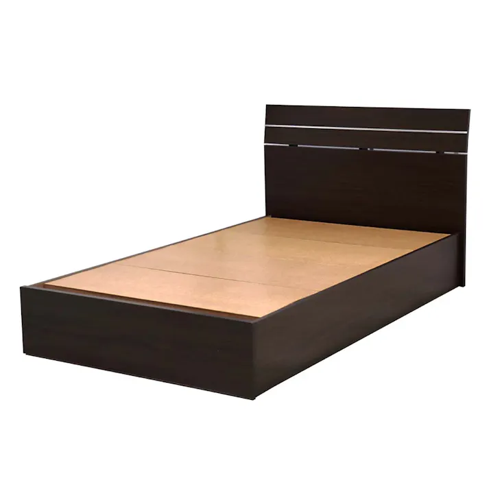 友澤木工 ホテルスタイル 木製ベッド パネルタイプ ダークブラウン ダブル フレームのみ ホテル仕様 高級感 ベッド 業務用 高耐久 プロ仕様 業務用ベッド 309-84-D 【別送品】