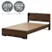 友澤木工 木製ボルトレスベッド 棚 コンセント付 ウォルナット ダブル フレームのみ 工具不要 簡単組立 ベッド ボルトレス 寮 ネジなし ベット 354-87-D 【別送品】
