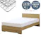 友澤木工 木製ボルトレスベッド パネルタイプ ナチュラル シングル 日本製ボンネルコイルマットレス付 工具不要 簡単組立 ベッド ボルトレス 寮 ネジなし ベット 374-85-SW(10816B) 【別送品】